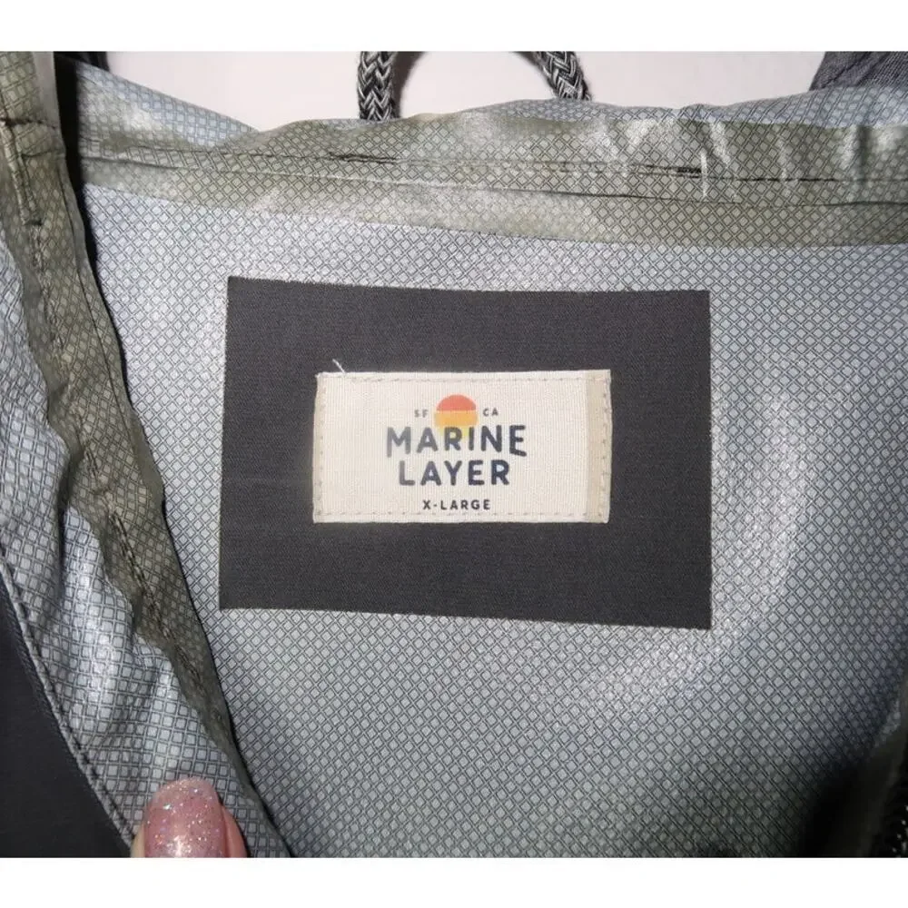 Marine Layer Alta Jacket in Faded Black Gray Mens XL